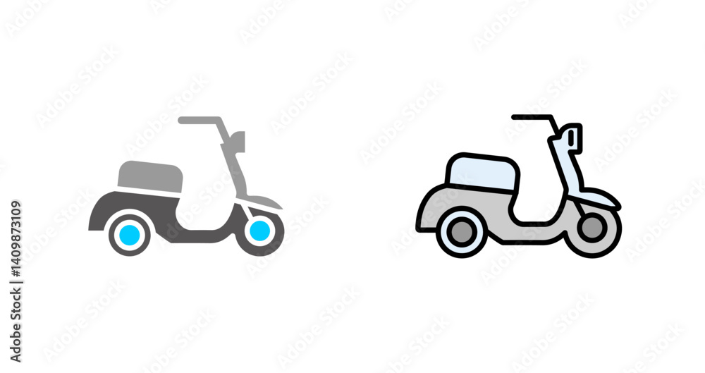 Obraz premium Motor Scooter Icon Design