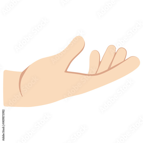 Palm Up Hand: Light Skin