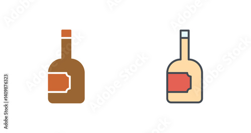Wine Bottle Icon Design