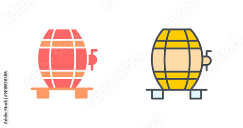 Wine Cask Icon Design
