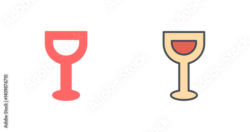 Wine Glassware Icon Design