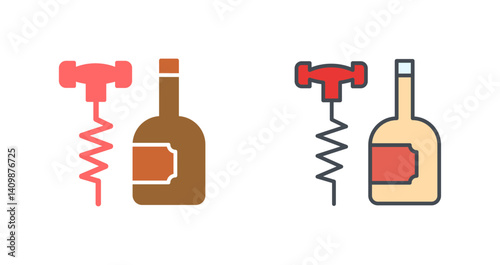 Wine Corkscrew Icon Design
