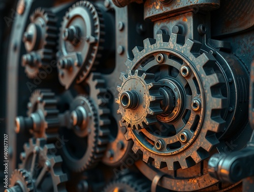 old rusty gears