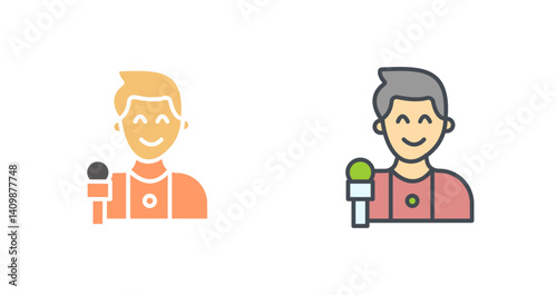 News Correspondent Icon Design