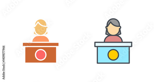 News Anchor Icon Design