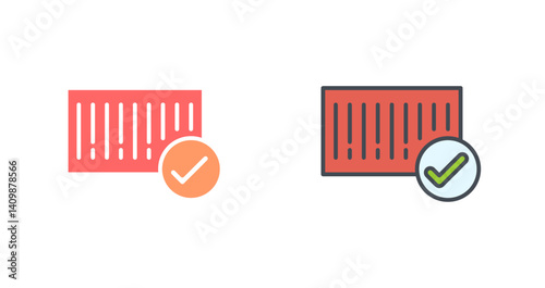 Barcode Check-in Icon Design