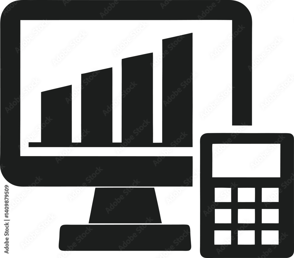 Minimalist Financial Report Display Vector Minimalist Financial Report Display Vector