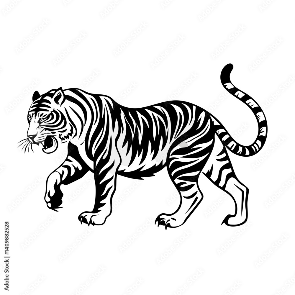 Obraz premium tiger vector illustration