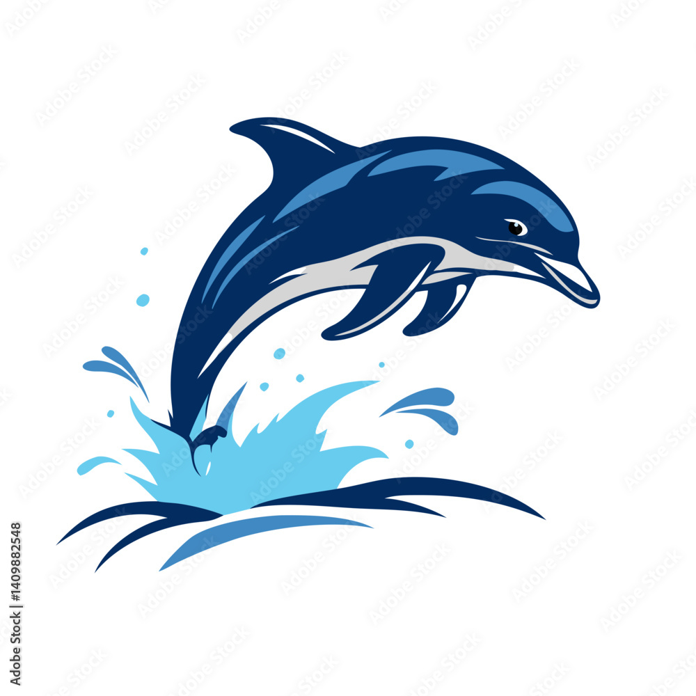 Obraz premium dolphin isolated on white background