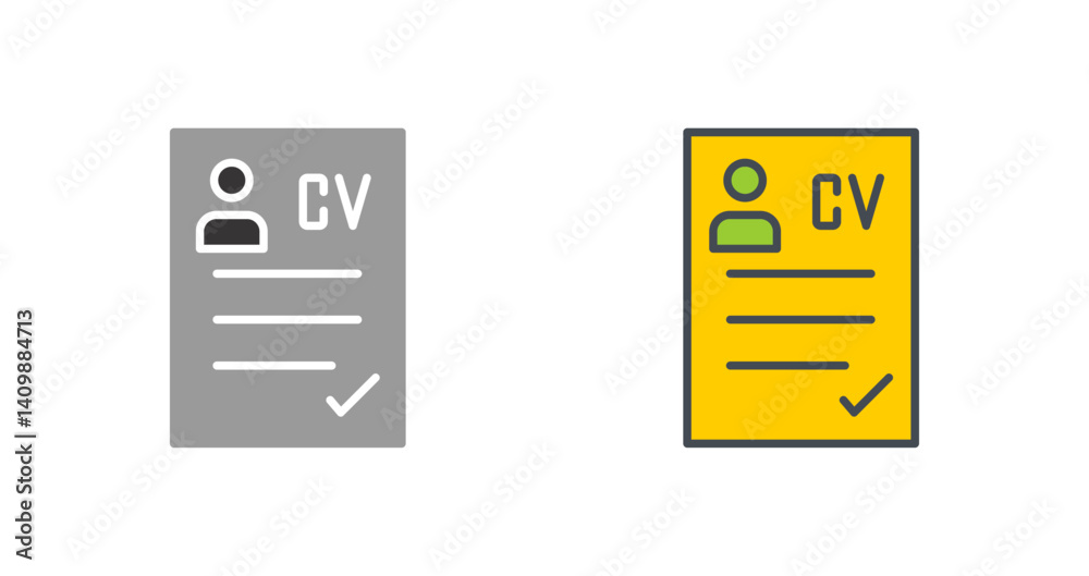 CV Icon Design CV Icon Design