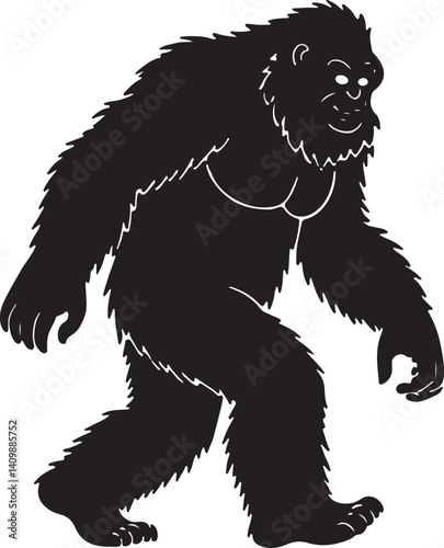 Walking Bigfoot Silhouette – Mythical Creature Illustration

Sasquatch in Motion – Hand-Drawn Forest Legend Art

Monochrome Yeti Sketch – Cryptid in the Wild

