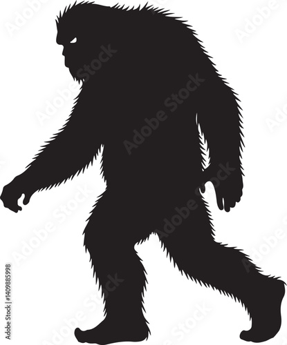Walking Bigfoot Silhouette – Mythical Creature Illustration

Sasquatch in Motion – Hand-Drawn Forest Legend Art

Monochrome Yeti Sketch – Cryptid in the Wild

