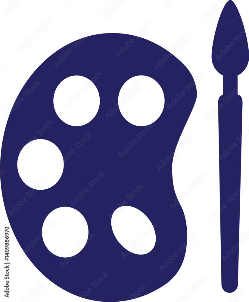 Fototapeta premium Artistic Logo Design with Palette and Brush