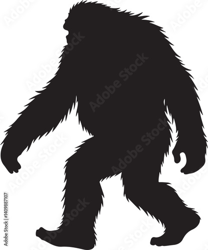 Walking Bigfoot Silhouette – Mythical Creature Illustration

Sasquatch in Motion – Hand-Drawn Forest Legend Art

Monochrome Yeti Sketch – Cryptid in the Wild

