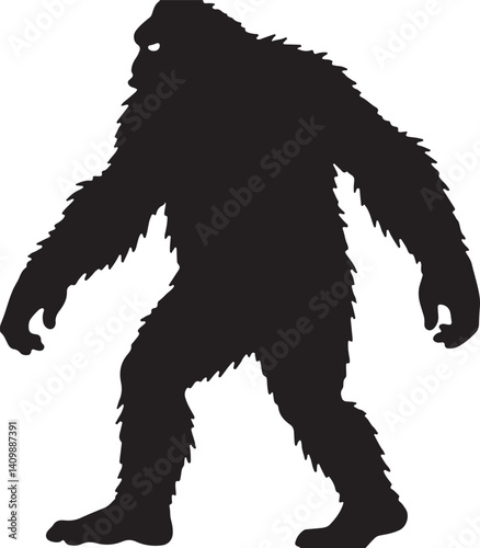 Walking Bigfoot Silhouette – Mythical Creature Illustration

Sasquatch in Motion – Hand-Drawn Forest Legend Art

Monochrome Yeti Sketch – Cryptid in the Wild

