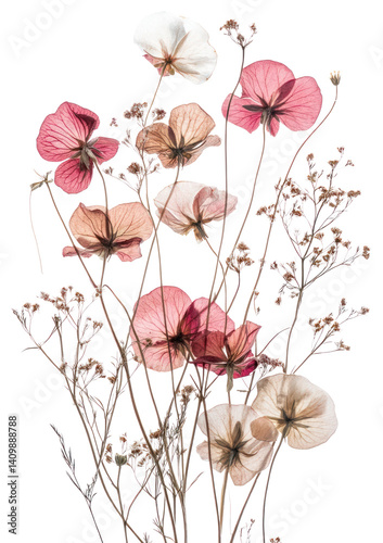 Obraz na płótnie PNG Sweet Peas flowers transparent pressed. w salonie