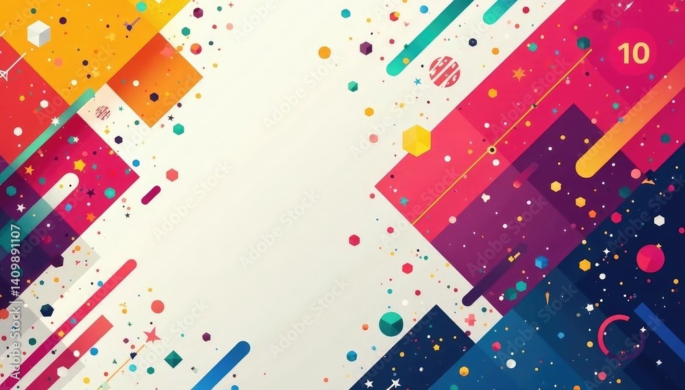 Geometric abstract design with bold lines and vibrant colors, surface, commercial Geometric abstract design with bold lines and vibrant colors, surface, commercial