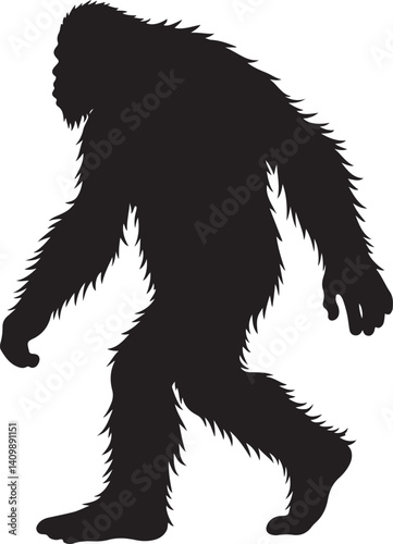 Walking Bigfoot Silhouette – Mythical Creature Illustration

Sasquatch in Motion – Hand-Drawn Forest Legend Art

Monochrome Yeti Sketch – Cryptid in the Wild

