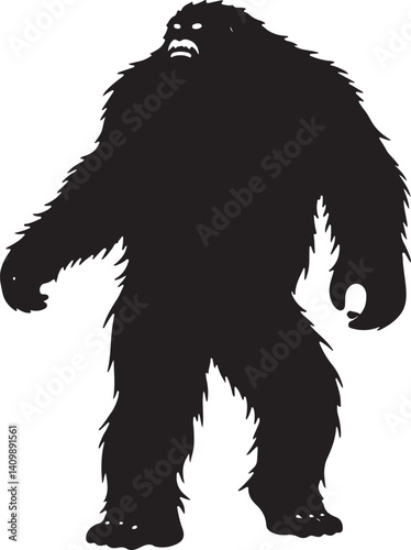 Walking Bigfoot Silhouette – Mythical Creature Illustration

Sasquatch in Motion – Hand-Drawn Forest Legend Art

Monochrome Yeti Sketch – Cryptid in the Wild

