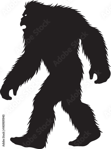 Walking Bigfoot Silhouette – Mythical Creature Illustration

Sasquatch in Motion – Hand-Drawn Forest Legend Art

Monochrome Yeti Sketch – Cryptid in the Wild

