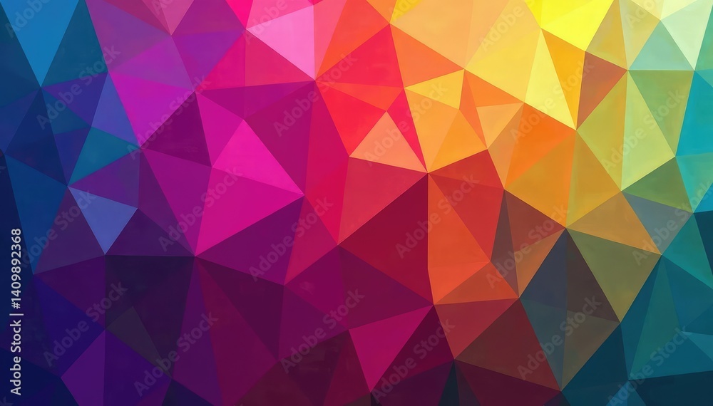 Fototapeta premium Geometric mosaic with vibrant colors, endlessly repeatable , modern, art