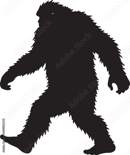 Walking Bigfoot Silhouette – Mythical Creature Illustration

Sasquatch in Motion – Hand-Drawn Forest Legend Art

Monochrome Yeti Sketch – Cryptid in the Wild

