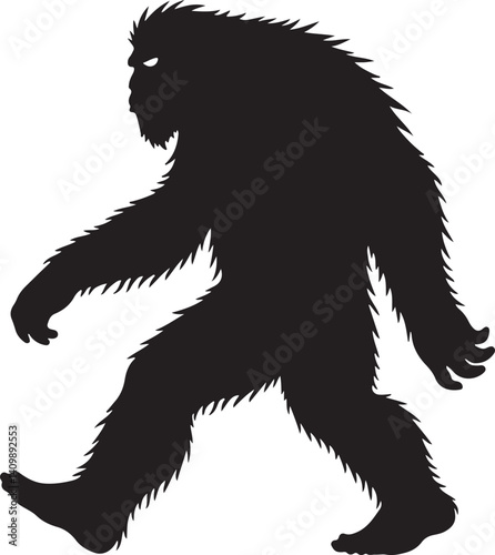 Walking Bigfoot Silhouette – Mythical Creature Illustration

Sasquatch in Motion – Hand-Drawn Forest Legend Art

Monochrome Yeti Sketch – Cryptid in the Wild

