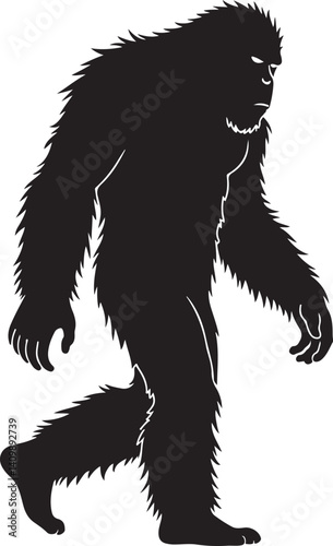 Walking Bigfoot Silhouette – Mythical Creature Illustration

Sasquatch in Motion – Hand-Drawn Forest Legend Art

Monochrome Yeti Sketch – Cryptid in the Wild

