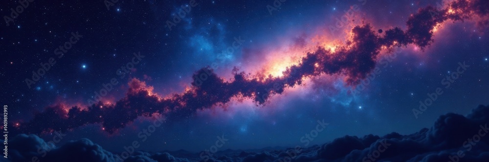 Celestial canvas with twinkling stars background, planets and constellations , cosmos, astronomy, universe Celestial canvas with twinkling stars background, planets and constellations , cosmos, astronomy, universe
