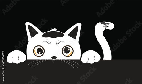 Cat emoji icon vector image.