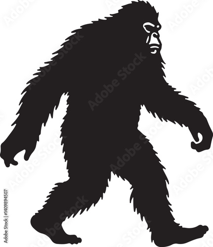 Walking Bigfoot Silhouette – Mythical Creature Illustration

Sasquatch in Motion – Hand-Drawn Forest Legend Art

Monochrome Yeti Sketch – Cryptid in the Wild

