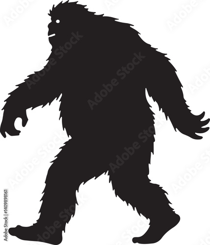 Walking Bigfoot Silhouette – Mythical Creature Illustration

Sasquatch in Motion – Hand-Drawn Forest Legend Art

Monochrome Yeti Sketch – Cryptid in the Wild

