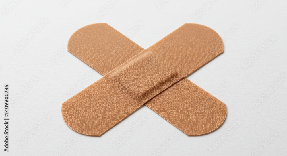 custom made wallpaper toronto digitalCrossed adhesive bandages on white background: healthcare and first aid concept