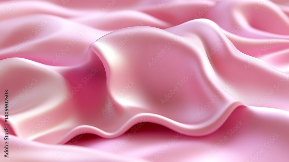 Obraz premium Soft Pink Silk Draped Fabric Abstract Background