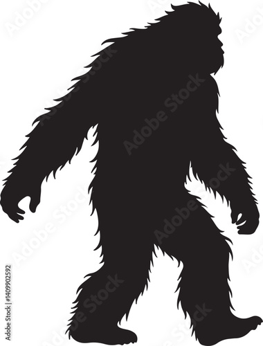 Walking Bigfoot Silhouette – Mythical Creature Illustration

Sasquatch in Motion – Hand-Drawn Forest Legend Art

Monochrome Yeti Sketch – Cryptid in the Wild

