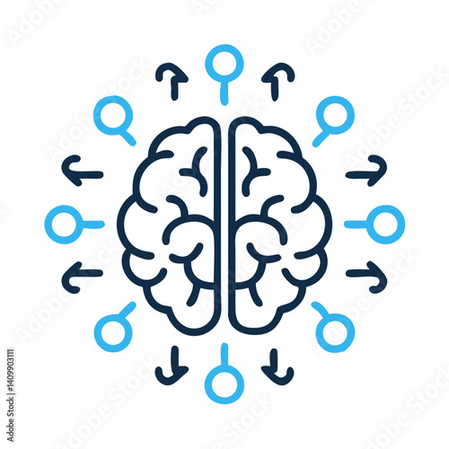 Brain Icon Representing Intelligence and Cognitive Function