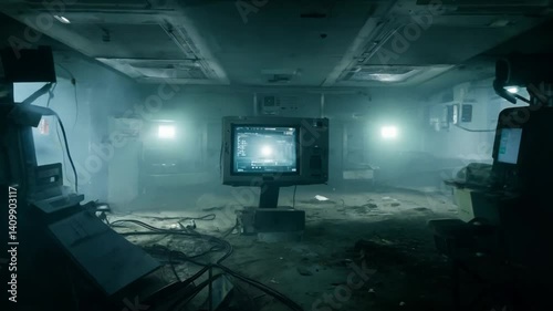 Abandoned Room Filled With Old Monitors and Wires