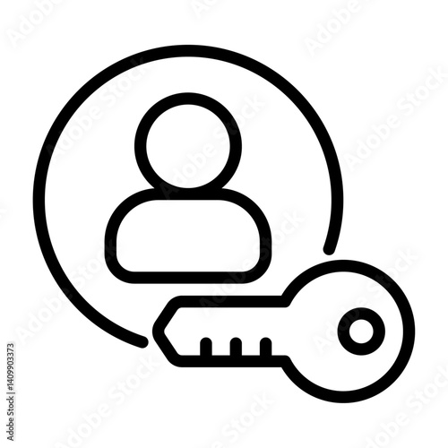 account outline icon. user black line illustration.