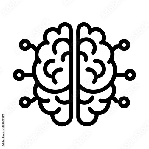 Brain Icon Representing Intelligence and Cognitive Function