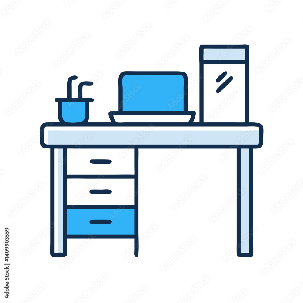 Office Desk Icon Representing Workplace Setup and Business Furniture Office Desk Icon Representing Workplace Setup and Business Furniture