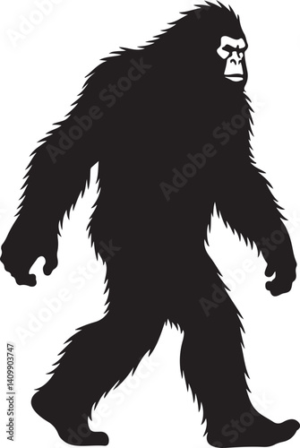 Walking Bigfoot Silhouette – Mythical Creature Illustration

Sasquatch in Motion – Hand-Drawn Forest Legend Art

Monochrome Yeti Sketch – Cryptid in the Wild

