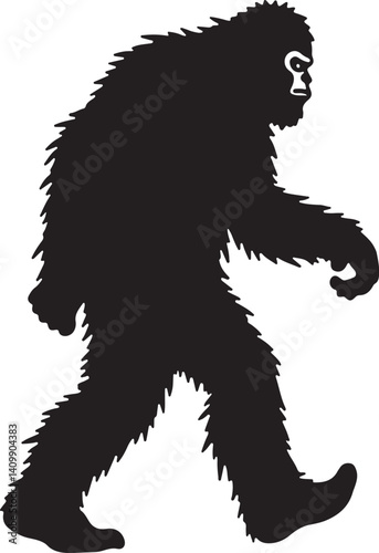 Walking Bigfoot Silhouette – Mythical Creature Illustration

Sasquatch in Motion – Hand-Drawn Forest Legend Art

Monochrome Yeti Sketch – Cryptid in the Wild

