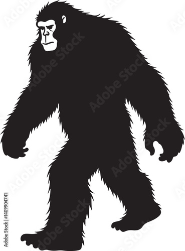 Walking Bigfoot Silhouette – Mythical Creature Illustration

Sasquatch in Motion – Hand-Drawn Forest Legend Art

Monochrome Yeti Sketch – Cryptid in the Wild

