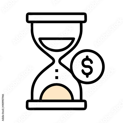 Hourglass Icon Representing Time, Patience, and Financial Planning