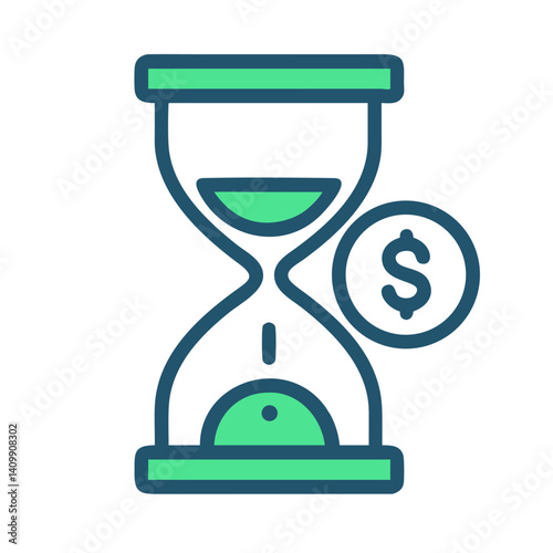 Hourglass Icon Representing Time, Patience, and Financial Planning