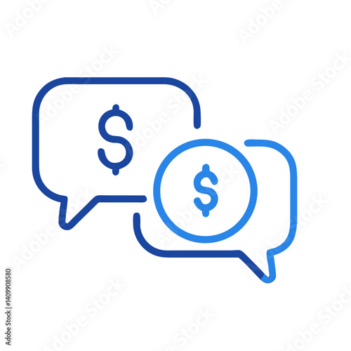 Chat Bubbles Icon Representing Communication, Messaging, and Online Conversations
