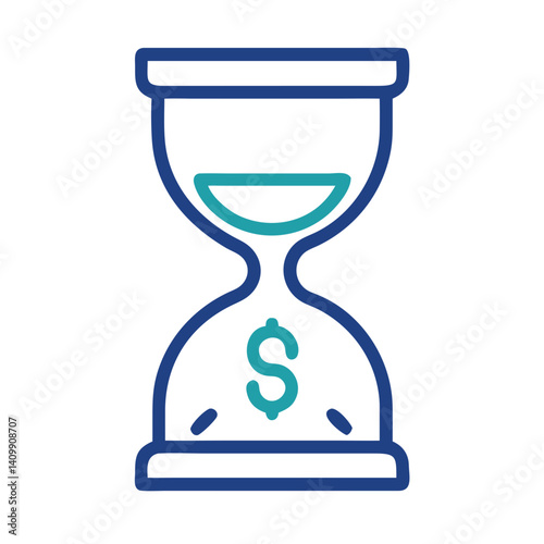 Hourglass Icon Representing Time, Patience, and Financial Planning