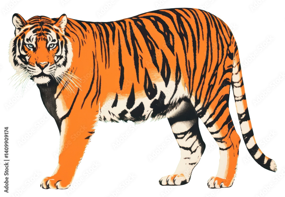 Obraz premium PNG Tiger wildlife animal mammal.