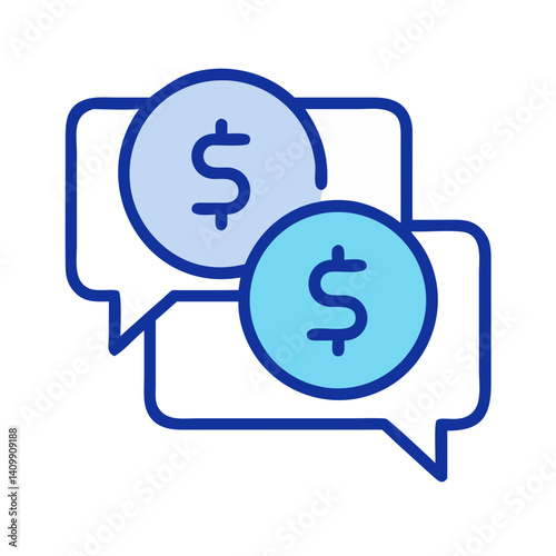 Chat Bubbles Icon Representing Communication, Messaging, and Online Conversations