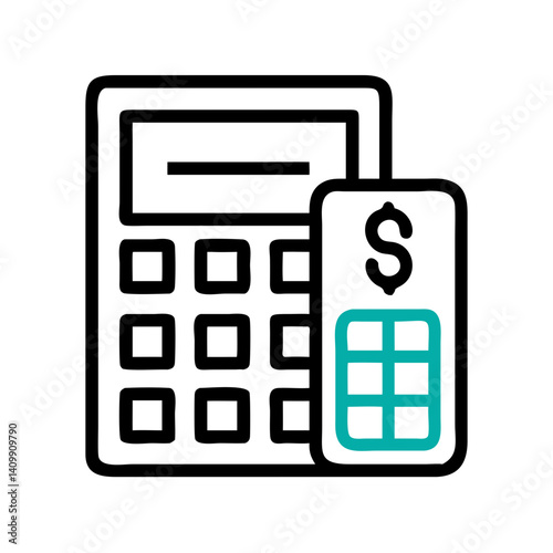 Calculator Icon Representing Mathematical Calculation, Budgeting, and Financial Planning